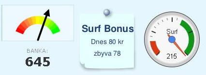 Kad den surfuji tak, abych udlal Surf Bonus
